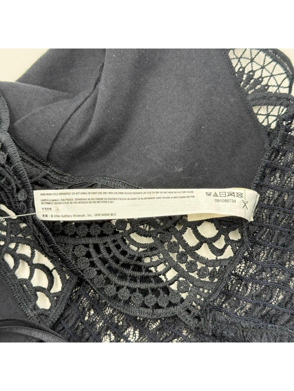 Free People Intimately Halter Lace Bralette Boho Core Black Womens Large NWT - Picture 6 of 6